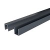 Boston Alu U-lijst start/top L175cm RAL9005 25x30mm zonder connectoren