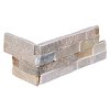 Stone panels Hoek (40+20)x15x1,5-2,5 cm White Quarzite (1st. per set)