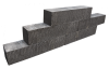 Blockstone gehamerd Small 12x12x60 cm Black