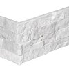 Stone panels Hoek (40+20)x15x1,5-2,5 cm White Marble (1st. per set)