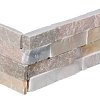 Stone panels Hoek (40+20)x15x1,5-2,5 cm White Quarzite (1st. per set)