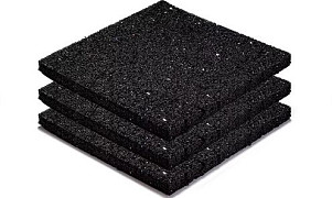 Tegeldrager Rubber 10x10x1 cm Zwart