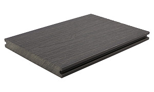 Fiberdeck Premium massief WPC Breed 23x210x4000 mm Dark Grey