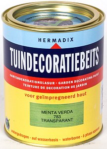 Tuindecoratiebeits transparant 783 Menta Verda, 750 ml Op=OP