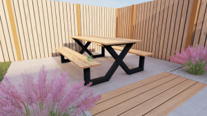 Picknicktafel model X - 250 cm