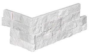 Stone panels Hoek (40+20)x15x1,5-2,5 cm White Marble (1st. per set)