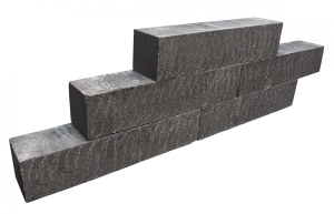 Blockstone gehamerd Small 12x12x60 cm Black