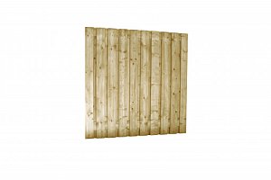 W306306 Vuren Jumbo scherm 21-planks 180x180 cm, groen geïmpregneerd, betonsysteem