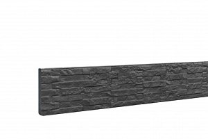 W13266 Betonplaat dubbelzijdig leisteenmotief 35x360x1840 mm, antraciet ongecoat (prijs zolang voorraad sterkt)**