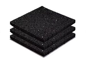 Tegeldrager Rubber 10x10x1 cm Zwart