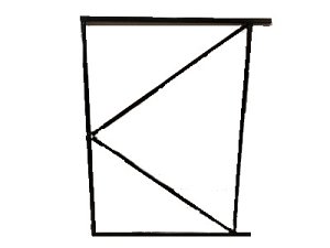 PO-58 Stalen poortframe 120x155 cm zwart gepoedercoat, let op 3 duimen