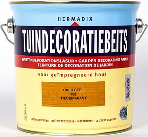 Tuindecoratiebeits transparant 762 Oker Geel, 2500 ml