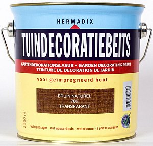 Tuindecoratiebeits transparant 766 Bruin Naturel, 2500 ml