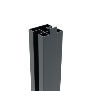 Boston Aluminium H-Paal 75x75x1900 mm RAL7016 incl alu afwerkingsprofiel 4x24x1900 mm