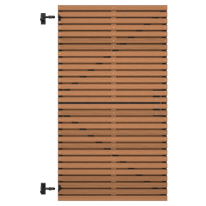 W1060778 Thermovision Ayous geschaafd latten deur op verstelbaar frame  horizontaal  99x178 cm