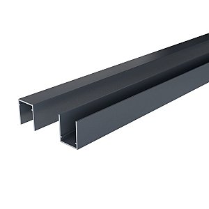 Boston Alu U-lijst start/top L175cm RAL9005 25x30mm zonder connectoren