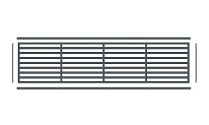 Boston Decopaneel Paxos horizontaal 2x45x1750 mm RAL7016 (1008)