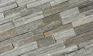 Stone panels 15x60x1,5-2,5 cm Grey Quarzite