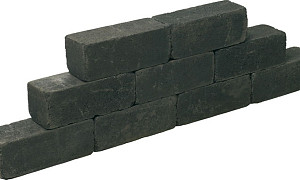 Blockstone getrommeld 15x15x30 cm Black