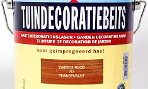 Tuindecoratiebeits transparant 761 Zweeds Rood, 2500 ml