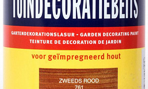 Tuindecoratiebeits transparant 761 Zweeds Rood, 750 ml