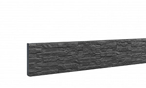 W13266 Betonplaat dubbelzijdig leisteenmotief 35x360x1840 mm, antraciet ongecoat (prijs zolang voorraad sterkt)**